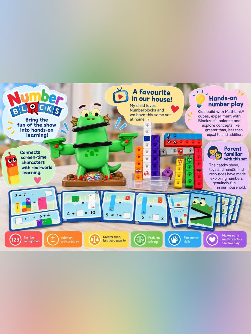 Number Blocks Counting Game - Green Frog Math Toy - Picture 3 of 3